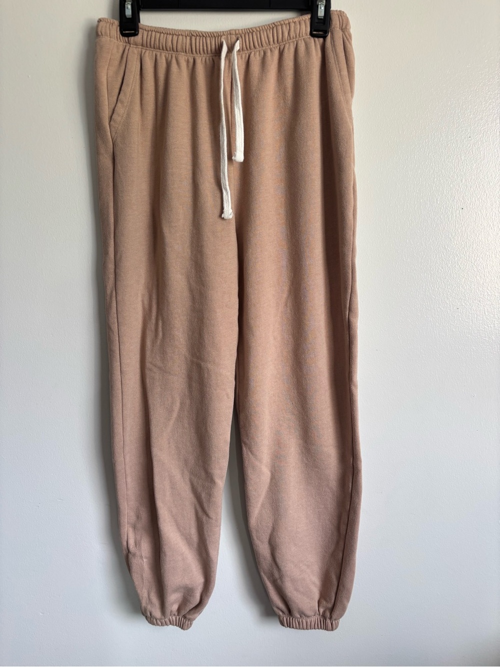 Women’s Jogger Pants in Light Taupe Brown Sweatpants Neutral size Small